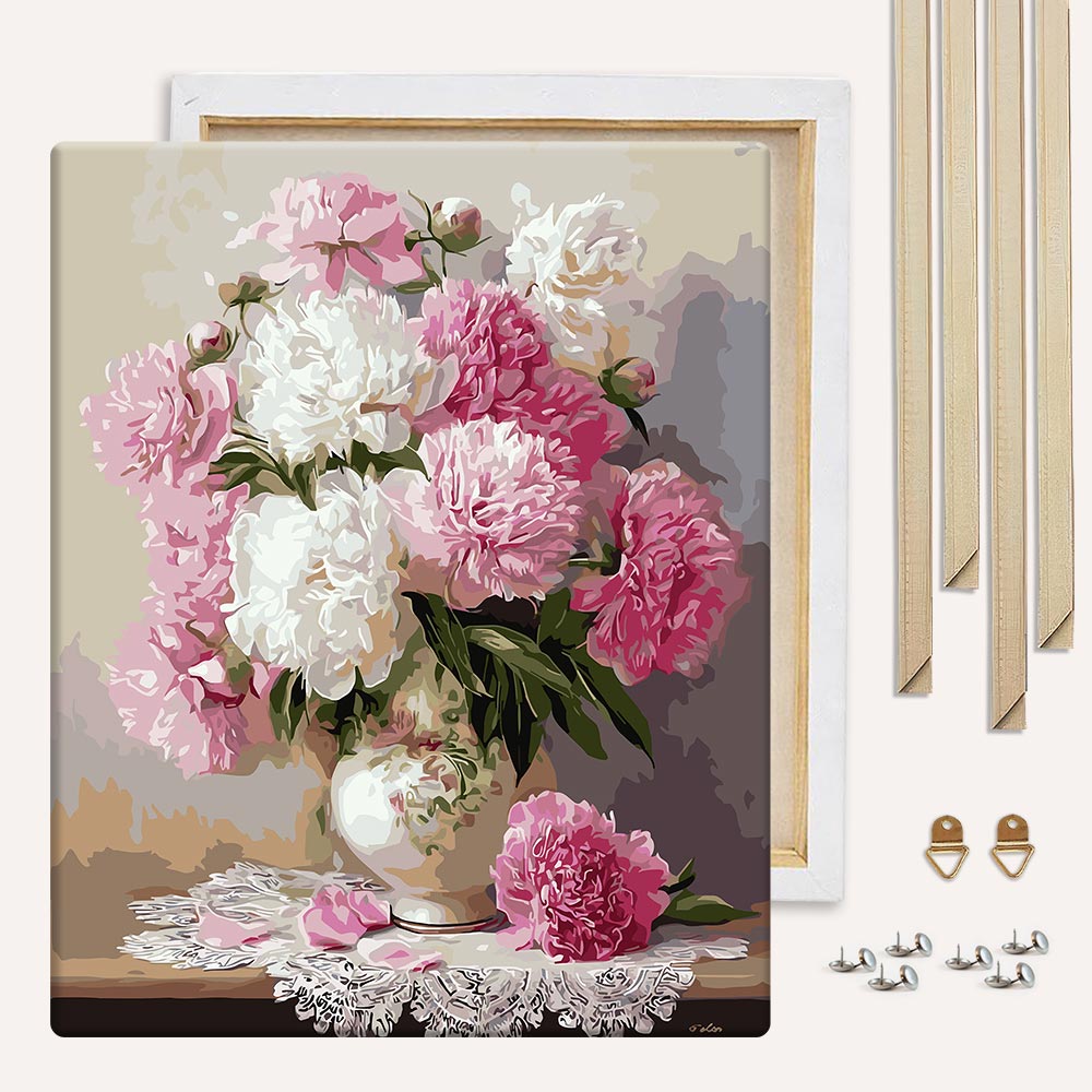 Vase of Peonies