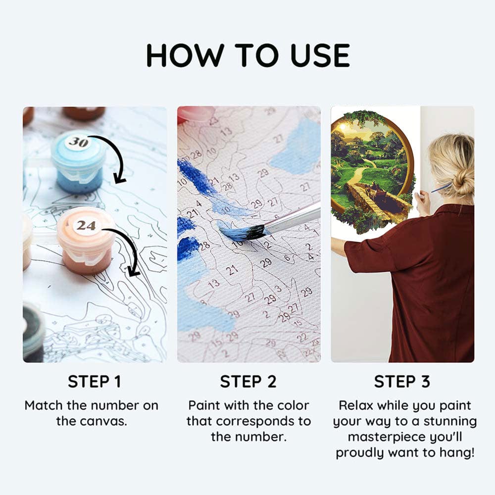 Painting By Numbers Kits 15.7" x 19.7" (40x50cm) Road to the Shire - Paint By Numbers Kit