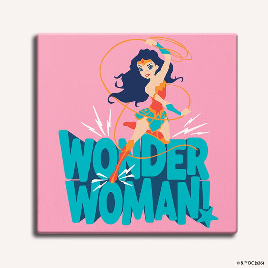 Painting By Numbers Kits 9.8" x 9.8" (25x25cm) Wonder Woman - Framed Paint By Numbers Kit