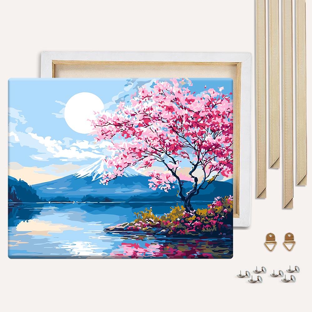 Moonlit Sakura Lake