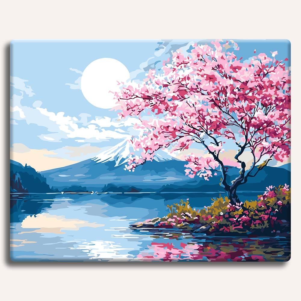Moonlit Sakura Lake