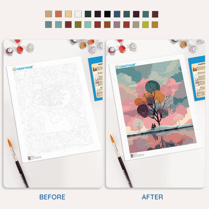 Painting By Numbers Kits 15.7" x 19.6" (40 x 50cm) Seasons of Us - Paint By Numbers Kit
