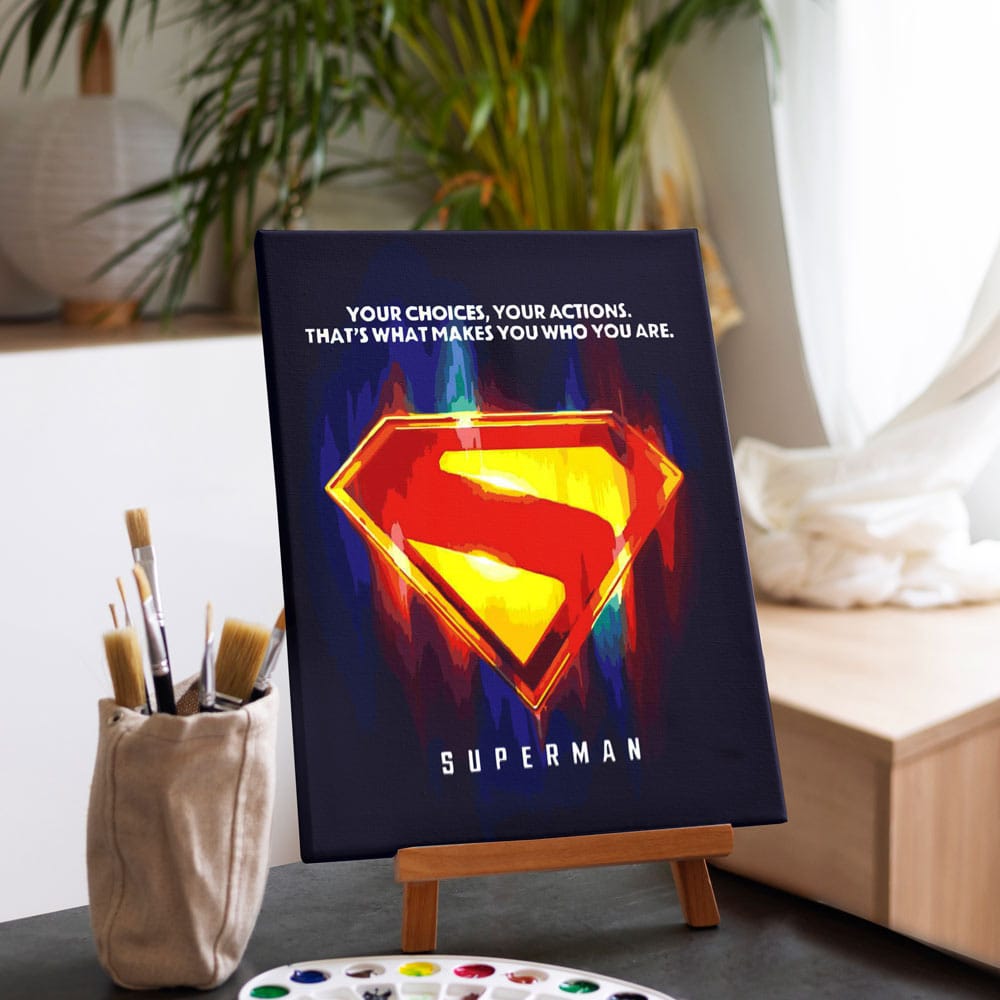 Painting By Numbers Kits 15.7" x 19.7" (40x50 cm) Superman Logo  - Paint By Numbers Kit