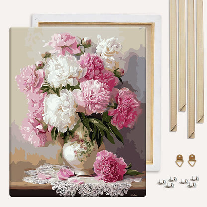 Vase of Peonies