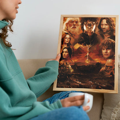 Animal Jigsaw Puzzle > Wooden Jigsaw Puzzle > Jigsaw Puzzle Without Frame The Lord of the Rings - Paint By Numbers Kit