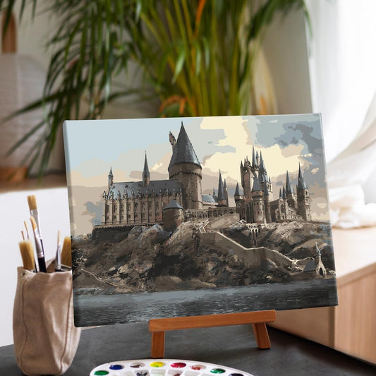 Animal Jigsaw Puzzle > Wooden Jigsaw Puzzle > Jigsaw Puzzle 40x50cm / 16x20 inches Hogwarts Castle - Paint By Numbers Kit