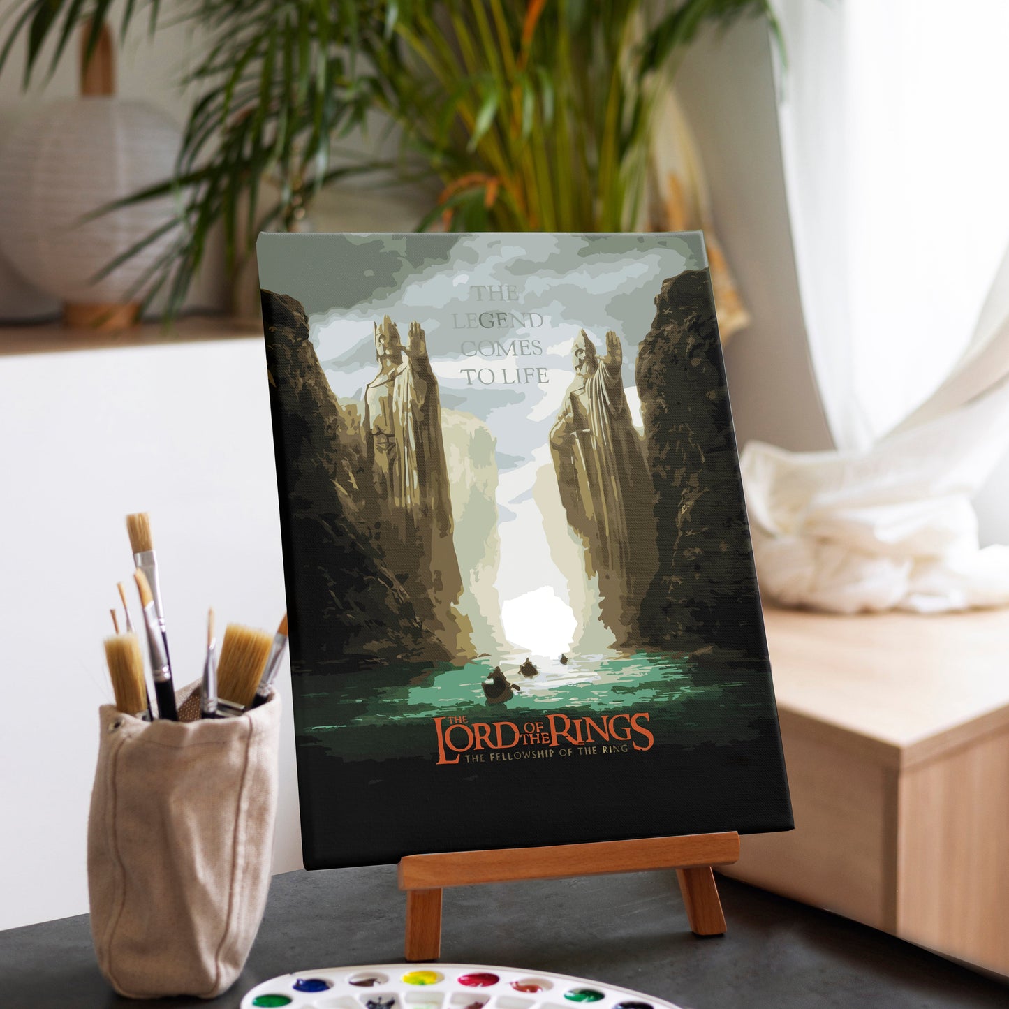 Animal Jigsaw Puzzle > Wooden Jigsaw Puzzle > Jigsaw Puzzle Without Frame The Gates of Argonath - Paint By Numbers Kit