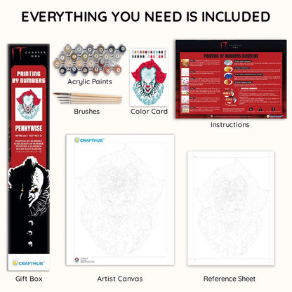 Painting By Numbers Kits 15.7" x 19.7" (40x50cm) Pennywise - Paint By Numbers Kit